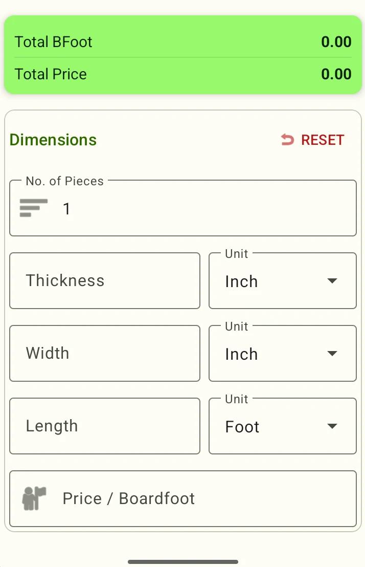 Board Foot Calculator screenshot
